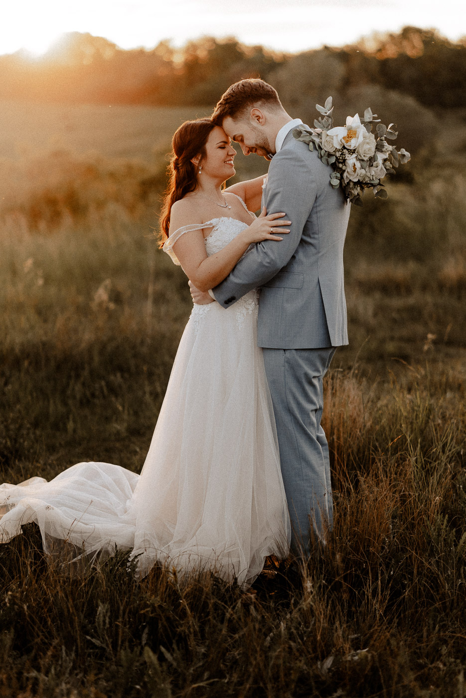Brautpaar Shooting im Sonnenuntergang