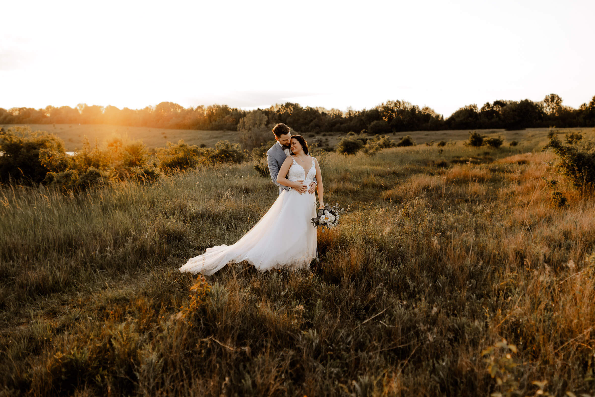 Brutpaar im Sonnenuntergang